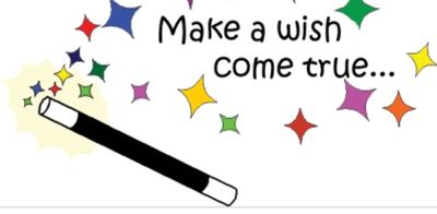 Magic wand with colorful stars and a positive message.