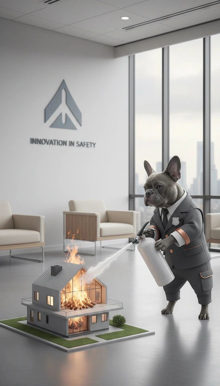 Morticia the French Bulldog putting out Real Estate fires. 