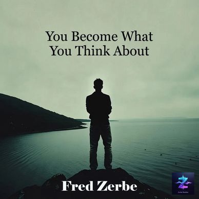 Silhouette thinking by the water with a motivational quote.