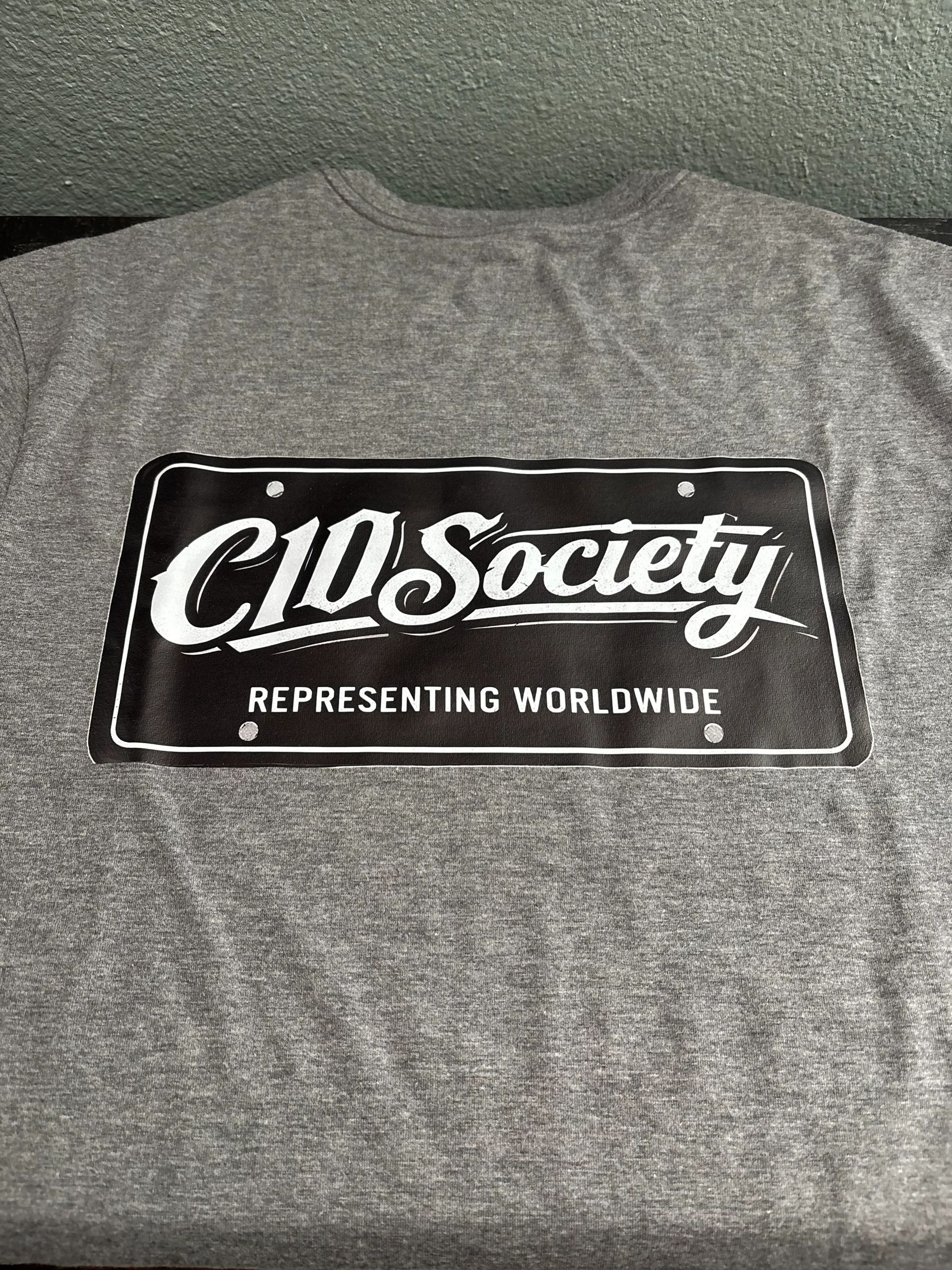 C10 Society License plate shirt