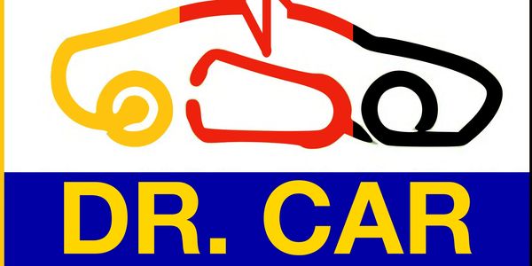 Logo of Dr. Car with stylized car and yellow text.