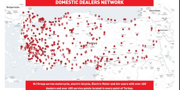 domestic map of dealer network