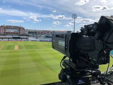 Camera operator - Cricket at the Oval. 
