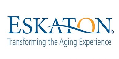 Eskaton logo with tagline on aging experience transformation.