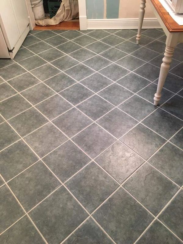 FLOOR AFTER GROUT COLORING ,GROUT DYING APPLICATION