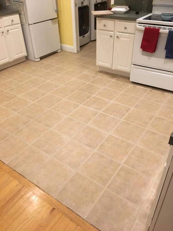 FLOOR AFTER GROUT COLORING ,GROUT DYING APPLICATION