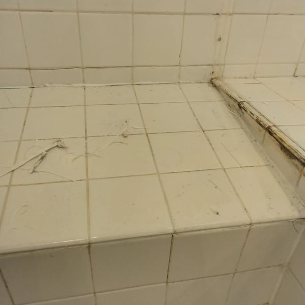 FLOOR BEFORE GROUT COLORING ,GROUT DYING APPLICATION
