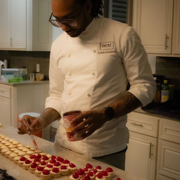 Chef Chris D cooking in someone's home 