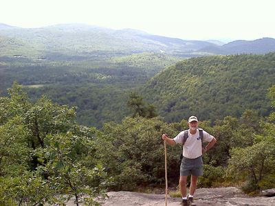 Looking back to the farm from the Burnt Meadow Mountain trail