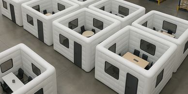 Modular inflatable AirWall™ units for scalable rapid deployment.