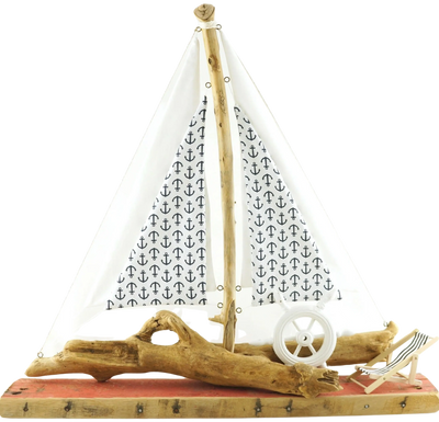 driftwood sailboat art for sale