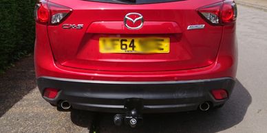 Mazda CX-5 with a fixed towbar 13pin electrics and alko style towball