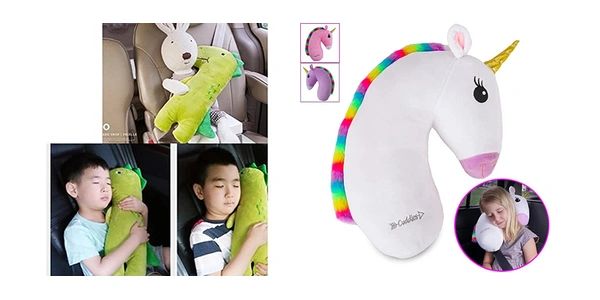 Seat Belt Adjuster and Pillow with Clip for Kids Travel, Neck Support  Headrest Seatbelt Pillow Cover & Seatbelt Adjuster for Child, Car Seat  Strap Cushion Pads for Baby Short People Adult price