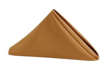 Gold linen napkin.