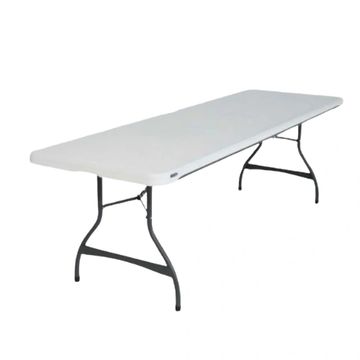 Eight foot plastic rectangular tale. 