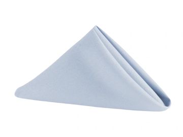 Dusty blue linen napkin.