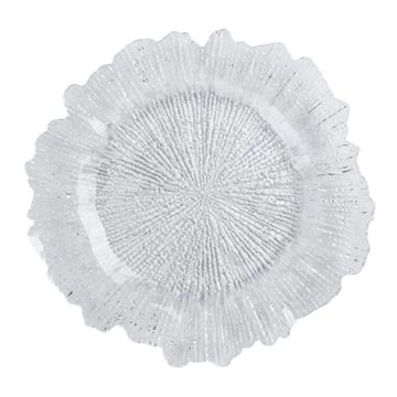 Decorative charger plate in the clear reef. 