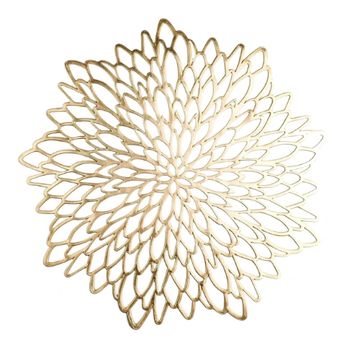 Gold deco leaf placemat. 