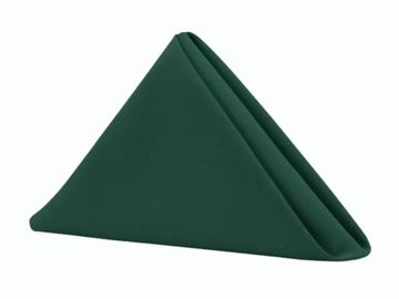 Hunter green linen napkin. 