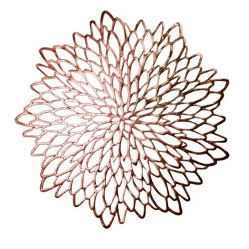 Rose gold deco leaf placemat. 