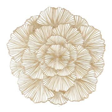 Gold flower placemat. 