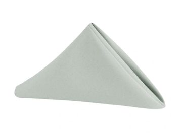Light grey linen napkin. 