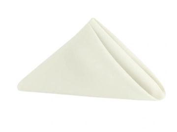 Ivory linen napkin. 
