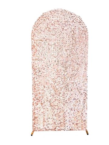 Arch cover with rose gold sequin. 