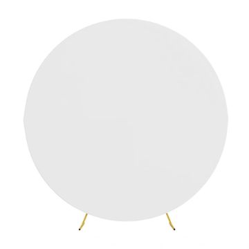 Circle arch cover in white. 