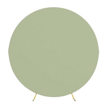 Circle arch cover in sage green. 