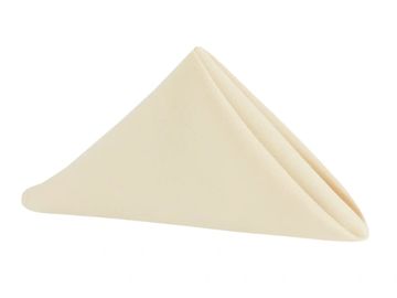 Beige linen napkin.