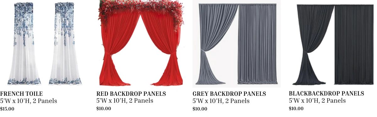 Image of Backdrop Panels for Draping Various Colors