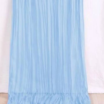 Baby blue table runner for wedding and event decor.
