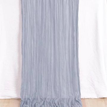 Gray table runner for wedding and event decor.