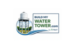 Logo for Build My Water Tower, featuring a water tower illustration and company name.