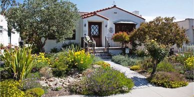 Front yard and garden landscape in Southern California