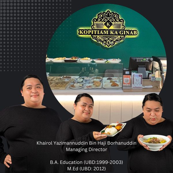 Khairol Yazimannuddin, Managing Director of Kopitiam Ka Ginab, showcasing traditional dishes.