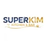 SuperKim Kitchen &amp; Bar logo with spoon and fork design.