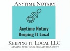 Anytime notary, keeping it local 