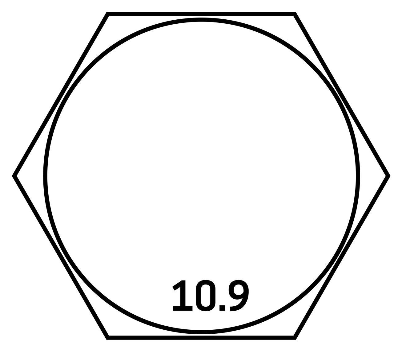 Identificación Perno grado 10.9 Identificación Perno grado 10.9