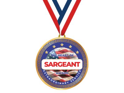 Medal for the Heart of Sargeant Award with patriotic design.