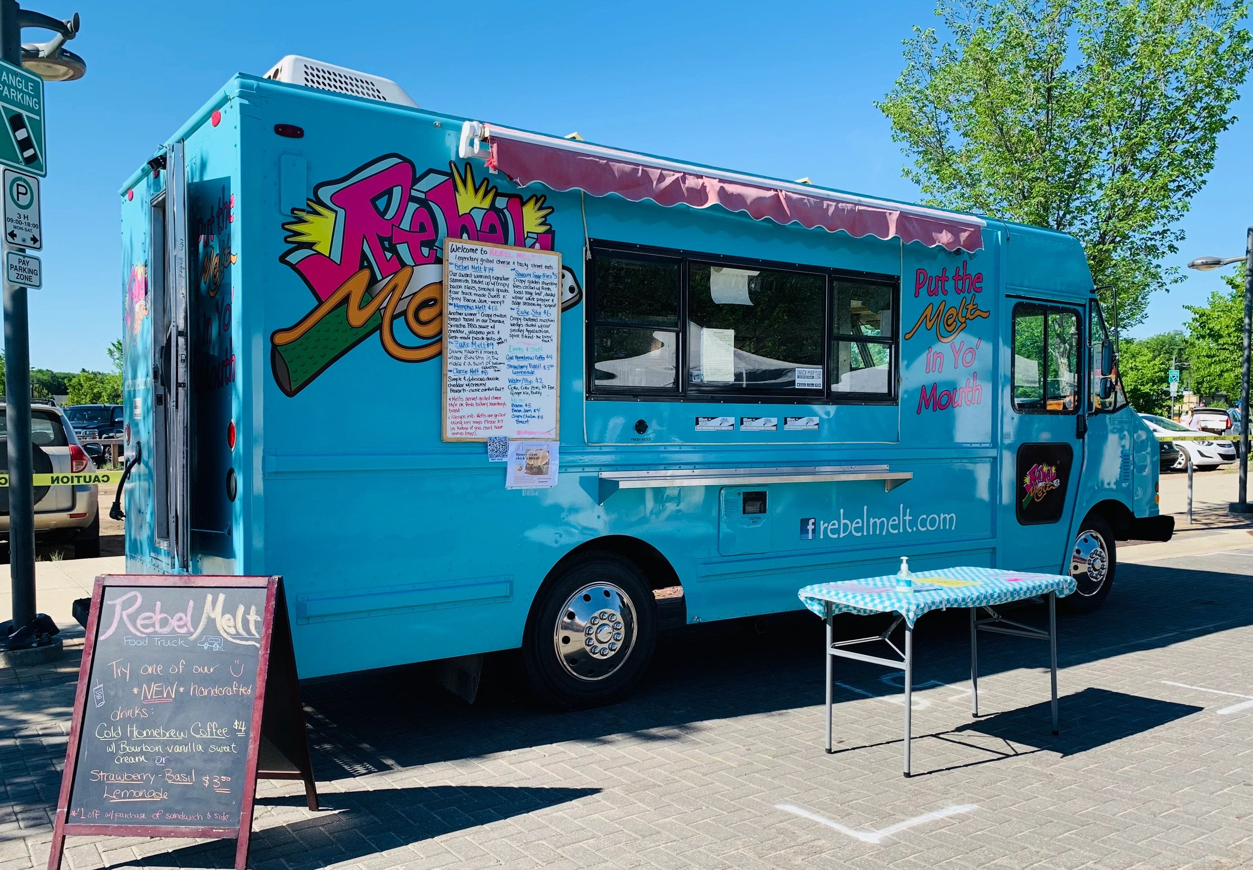 Food truck ready to serve hungry people.