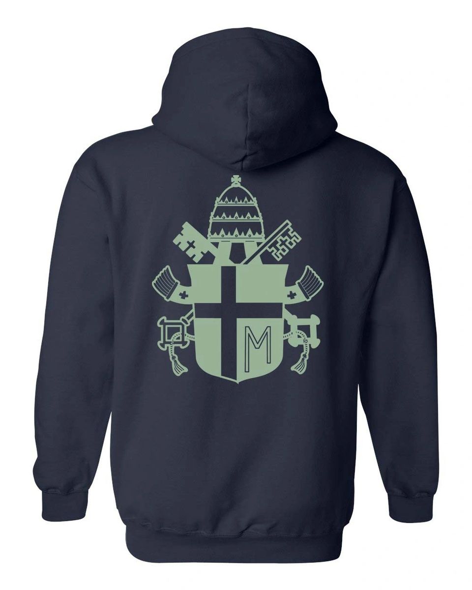 MADONNA OF THE STREETS FRANCISCAN UNIVERSITY OF STEUBENVILLE HOUSEHOLD  CATHOLIC PULLOVER HOODED SWEATSHIRT