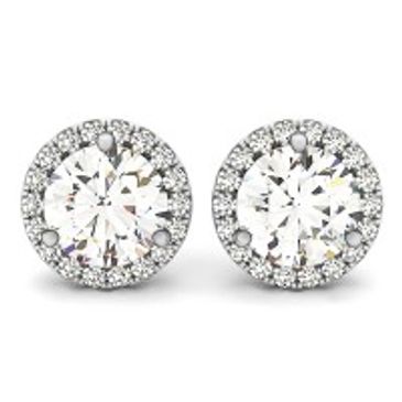 Diamond Halo Earrings