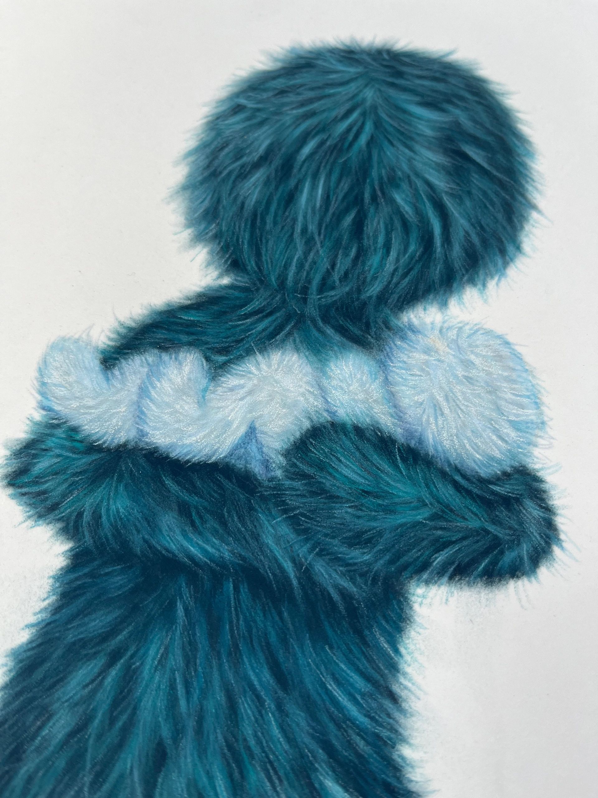 Hairy Monster sketch Blue