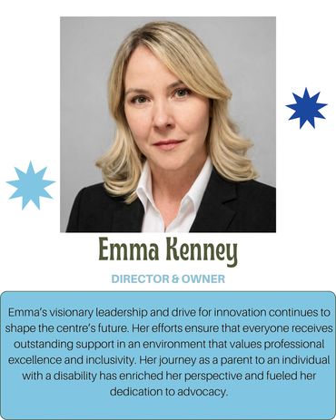Professional portrait of Emma Kenney, Director &amp; Owner, highlighting her leadership and advocacy.