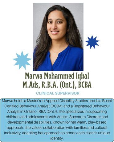 Professional headshot of Marwa Mohammed Iqbal, Clinical Supervisor in Applied Disability Studies.