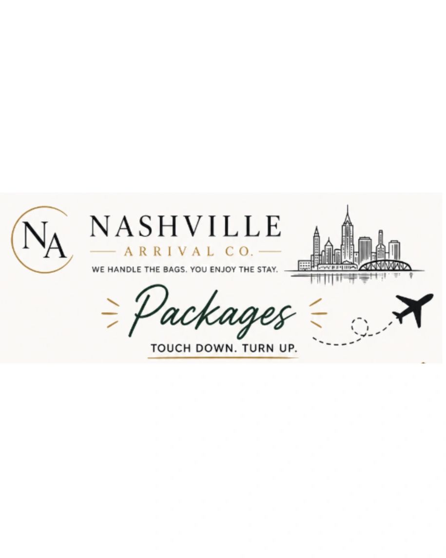 Nashville Arrival Co. offers package handling services with a catchy slogan.
