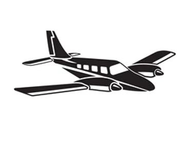 Multi-engine airplane silhouette