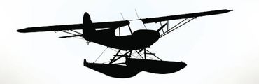 Float-plane, single-engine silhouette